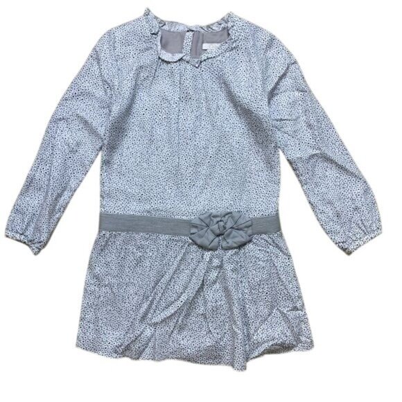 Chloe Drop-Waist Girls Dress in Shades of Grey